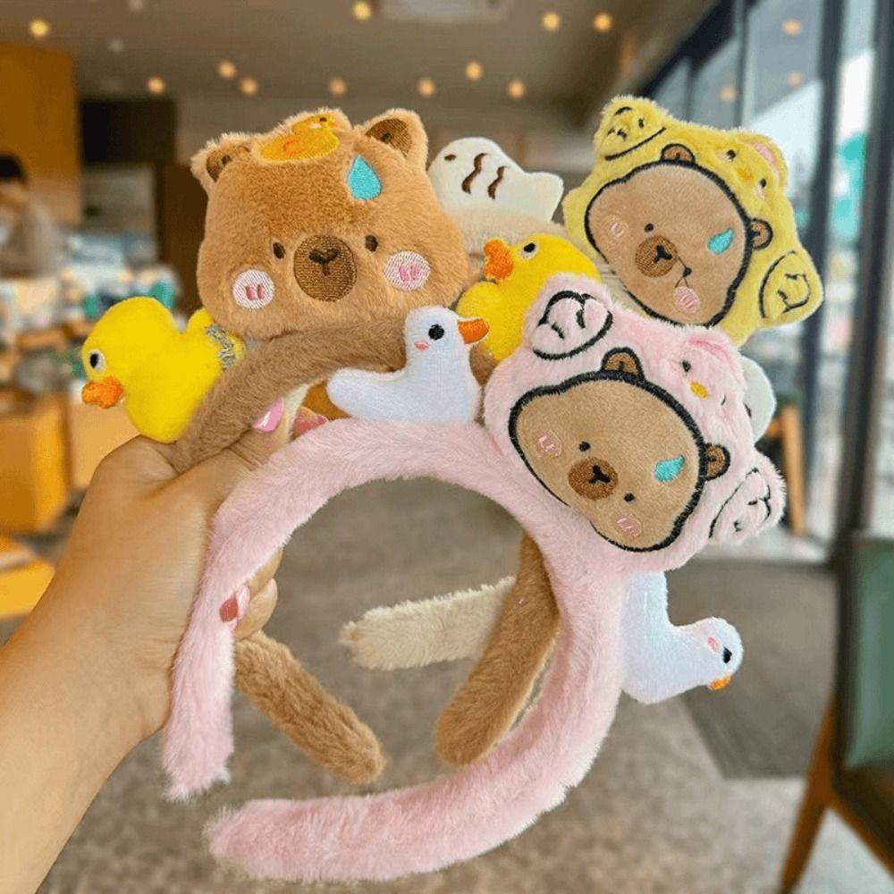 Нескользящий пушистый обруч для волос в виде животного Kawaii для мытья лица Креативный ободок для волос Capybara на каждый день
Нескользящий пушистый обруч для волос в виде животного Kawaii для мытья лица Креативный ободок для волос Capybara на каждый день