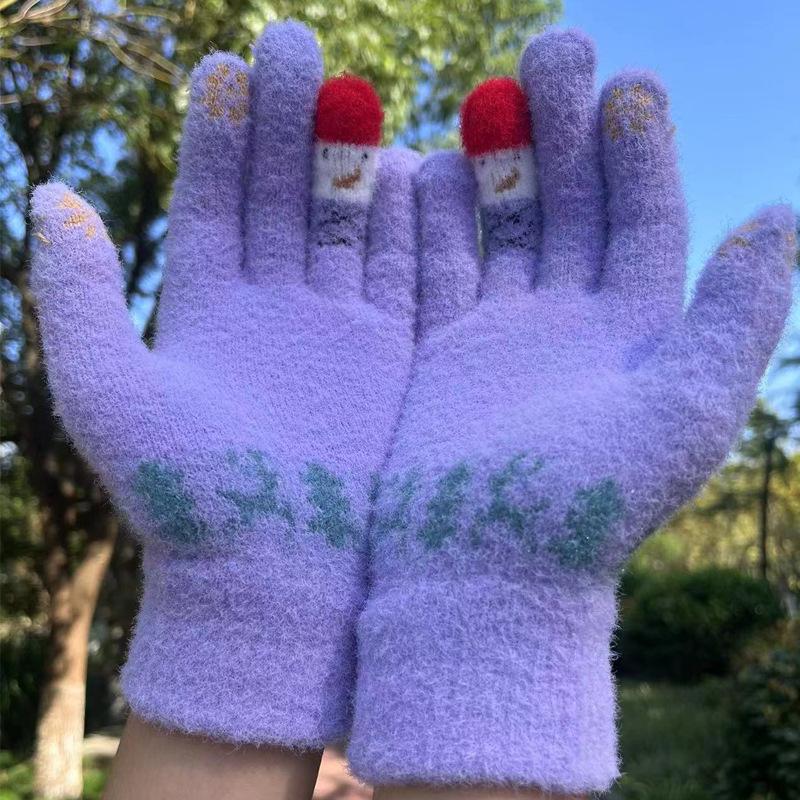 Christmas Snowman Touch Screen Cute Student Gloves Couple Style Knitted Cold Riding Plush Thickened Gloves Tide фіолетовий
Christmas Snowman Touch Screen Cute Student Gloves Couple Style Knitted Cold Riding Plush Thickened Gloves Tide фіолетовий