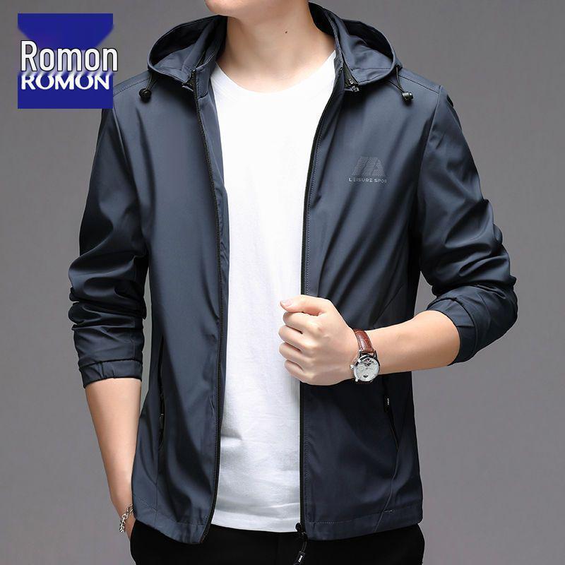 Romon Men s Hooded Casual Jacket - Spring & Autumn Style L 120-135 lbs
Romon Men s Hooded Casual Jacket - Spring & Autumn Style L 120-135 lbs