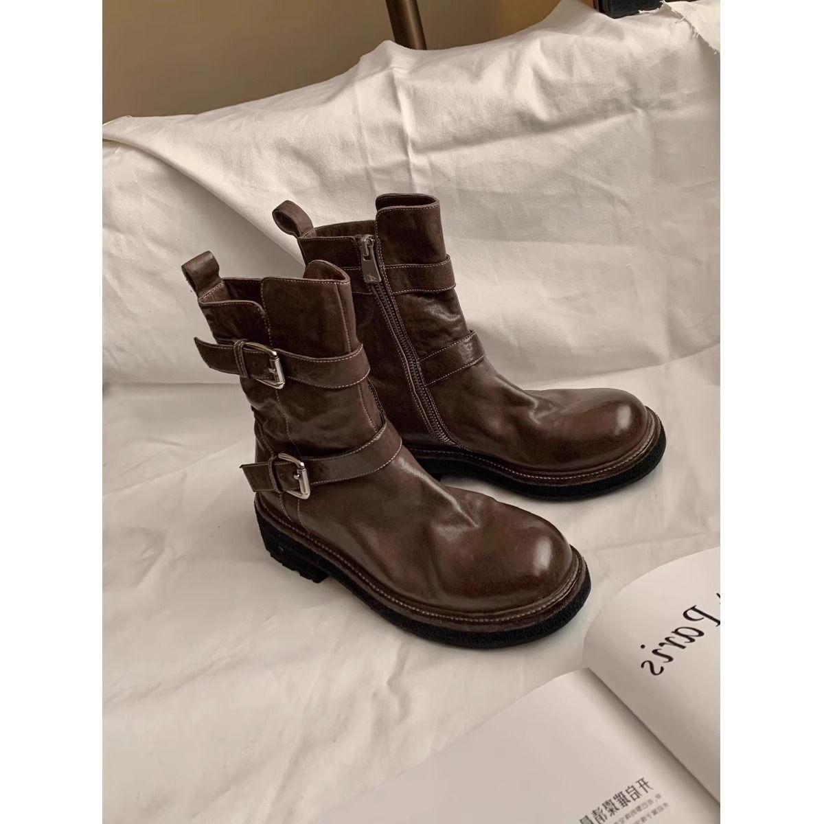 Women Plus Size 41 43 Trendy Buckle Washed Cowhide Round Toe Slimming Short for Adult Women Elegant Style 43
Women Plus Size 41 43 Trendy Buckle Washed Cowhide Round Toe Slimming Short for Adult Women Elegant Style 43