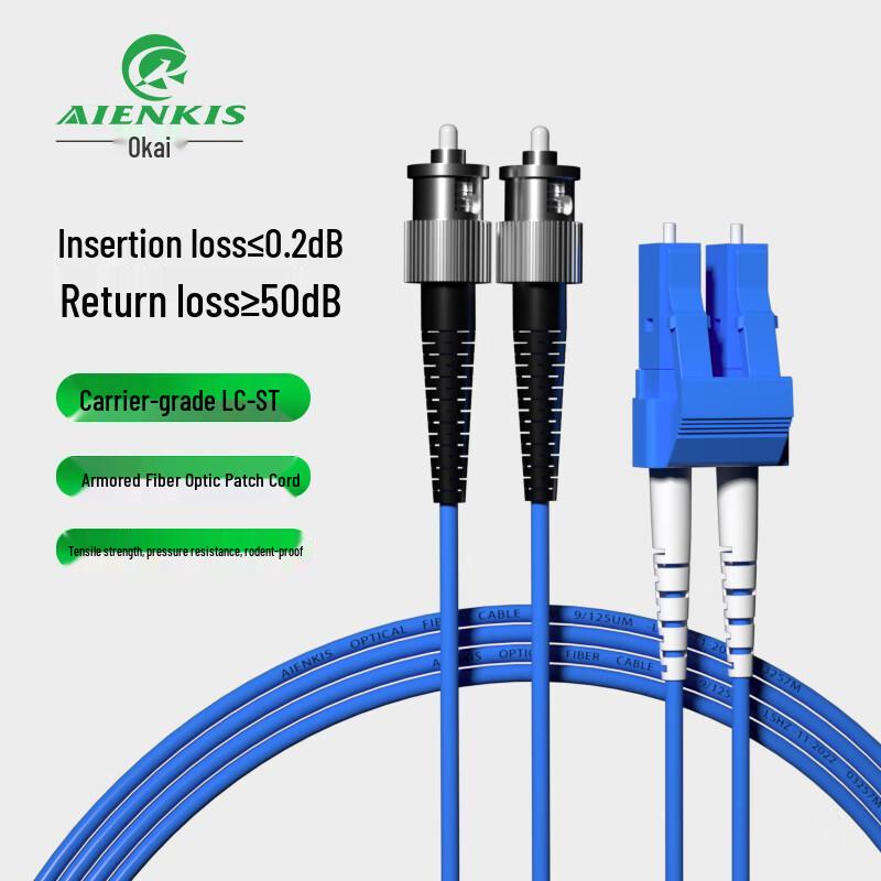 AIENKIS Telecom-Grade Single-Mode Dual-Core Fiber Patch Cable 40m
AIENKIS Telecom-Grade Single-Mode Dual-Core Fiber Patch Cable 40m