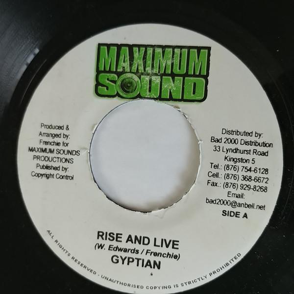 7inch Record GYPTIAN - Rise And Live NONE Maximum Sound Jamaica Reggae, Ska & Dub Used
7inch Record GYPTIAN - Rise And Live NONE Maximum Sound Jamaica Reggae, Ska & Dub Used