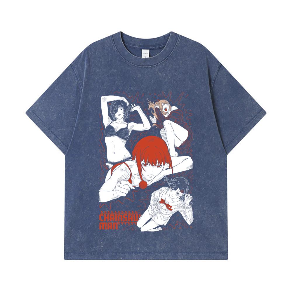 275 GSM Washed T-shirts 100% Cotton Chainsaw Man V15 Waifus Print Unisex Heavy Cotton T Shirt 2XL королівський синій колір
275 GSM Washed T-shirts 100% Cotton Chainsaw Man V15 Waifus Print Unisex Heavy Cotton T Shirt 2XL королівський синій колір