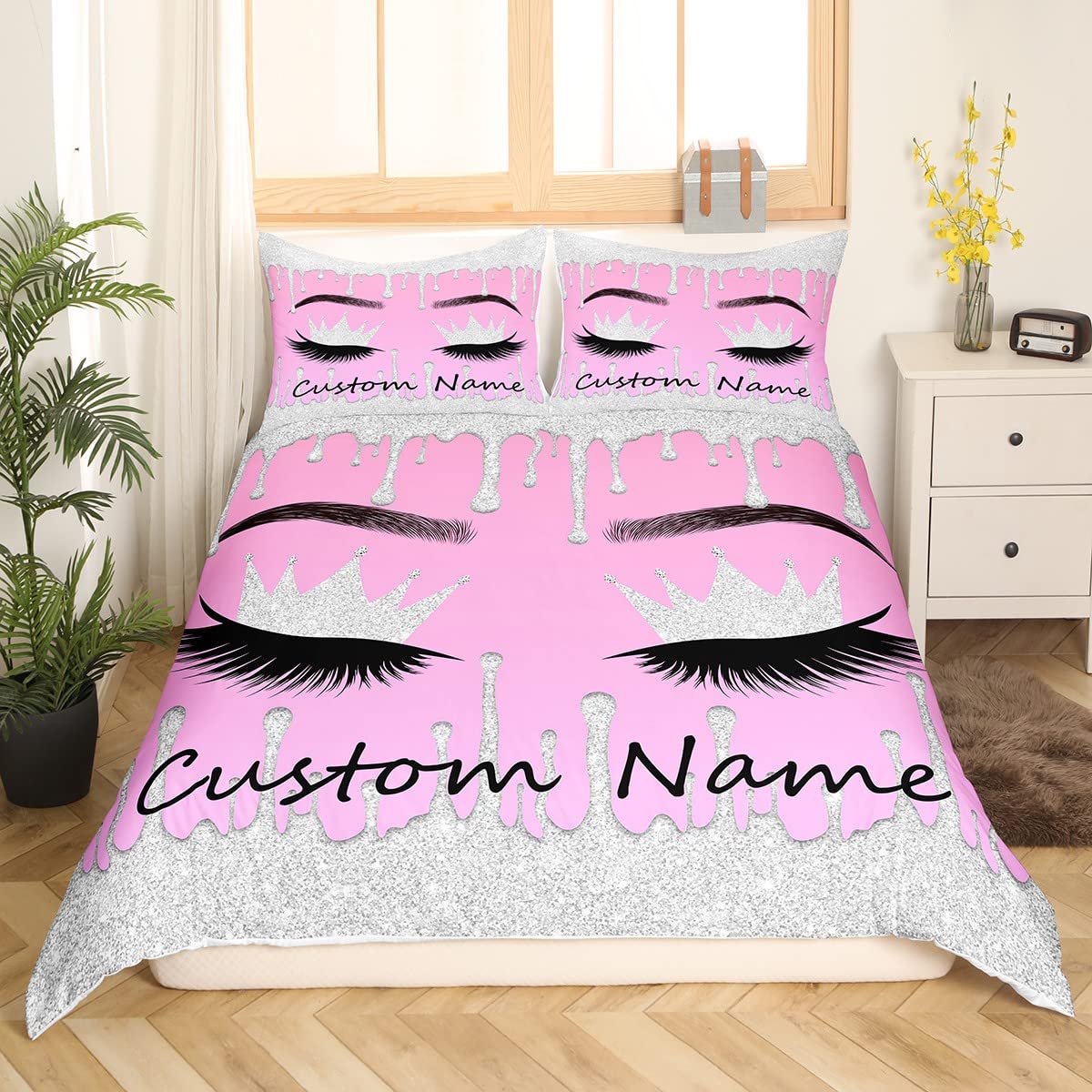 Black Eyelash Soft Duvet Cover Set Young Girls Women Children Kids Eyelash Beding Set Closed Eyes Patern Design Quen King Warm Comforter Cover Sets 135*200cm Eu-Single
Black Eyelash Soft Duvet Cover Set Young Girls Women Children Kids Eyelash Beding Set Closed Eyes Patern Design Quen King Warm Comforter Cover Sets 135*200cm Eu-Single