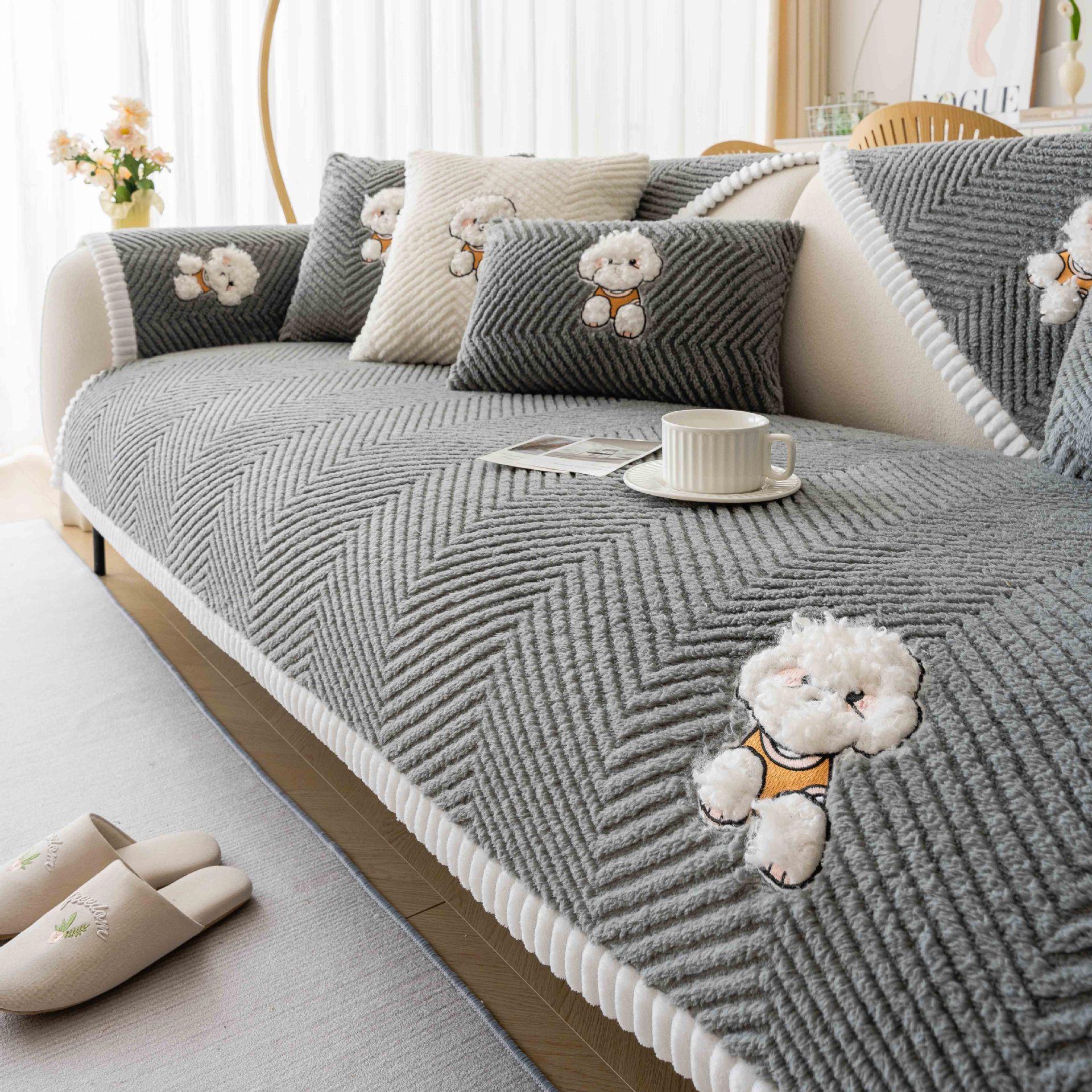 Cartoon Teddy Sofa Cushion Non-Slip Cover New Sofa Cover All-Inclusive Straight Seat Cushion Chenier Light Luxury 70*70cm
Cartoon Teddy Sofa Cushion Non-Slip Cover New Sofa Cover All-Inclusive Straight Seat Cushion Chenier Light Luxury 70*70cm