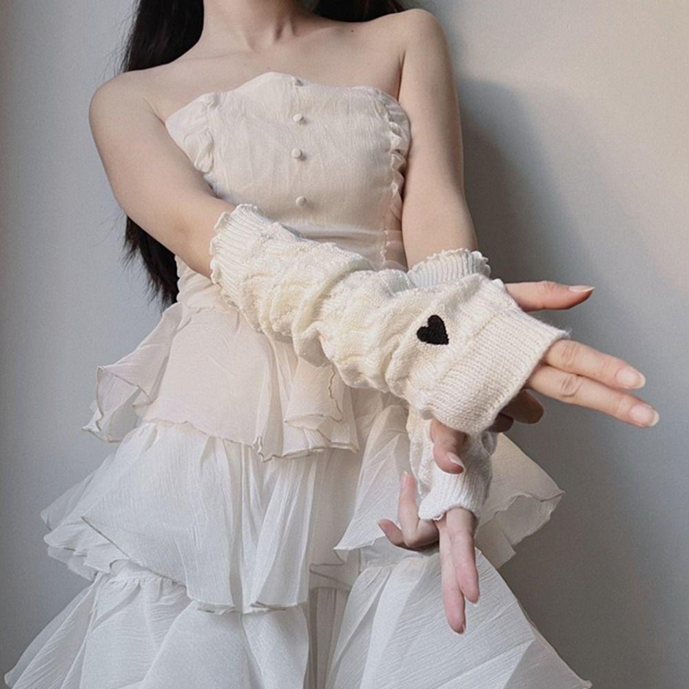 Fingerless Knitted Gloves False Sleeves Long Wrist Gloves Cool Arm Warmers for Street Spicy Girl
Fingerless Knitted Gloves False Sleeves Long Wrist Gloves Cool Arm Warmers for Street Spicy Girl