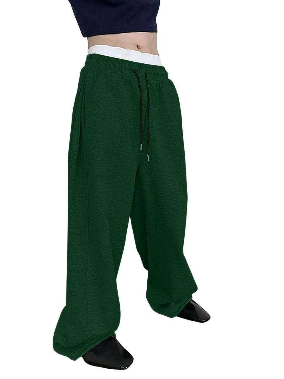 Versatile Wide-Leg Sports Casual Drawstring Pants - New Style Double Extra Large зелений
Versatile Wide-Leg Sports Casual Drawstring Pants - New Style Double Extra Large зелений