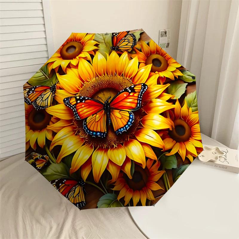 1PC Sunflower Butterfly Umbrella-8-Rib Reinforced, Automatic Open, Lightweight & Durable, Cute Fashion Accessory for Outdoor-F2696
1PC Sunflower Butterfly Umbrella-8-Rib Reinforced, Automatic Open, Lightweight & Durable, Cute Fashion Accessory for Outdoor-F2696