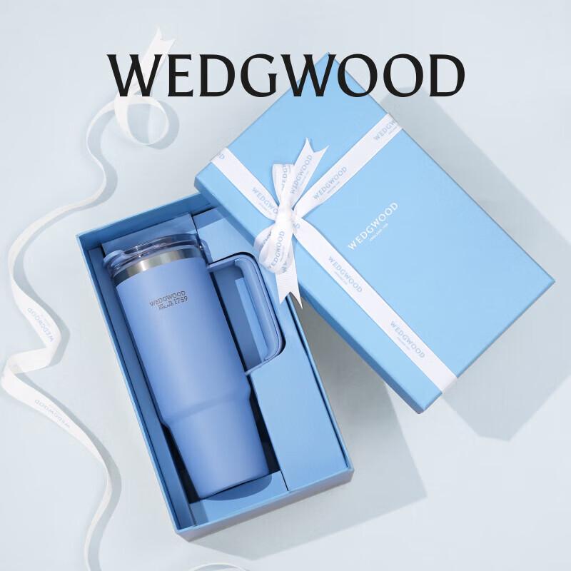 WEDGWOOD Embossed Ceramic Lined Insulated Straw Travel Mug
WEDGWOOD Embossed Ceramic Lined Insulated Straw Travel Mug
