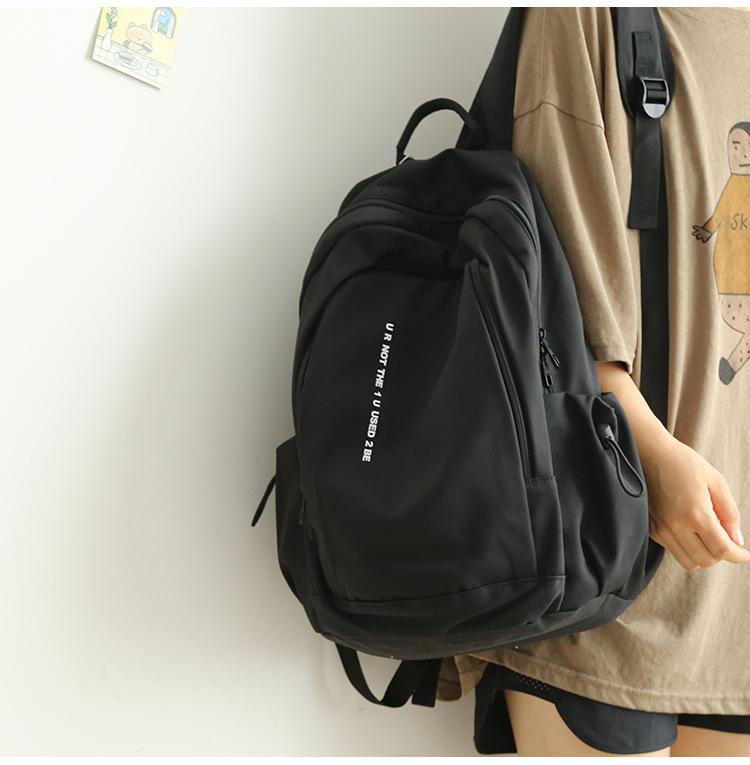 Autumn and winter new simple style backpack fashion letter printing travel backpack junior high school high school student college student schoolbag чёрный
Autumn and winter new simple style backpack fashion letter printing travel backpack junior high school high school student college student schoolbag чёрный