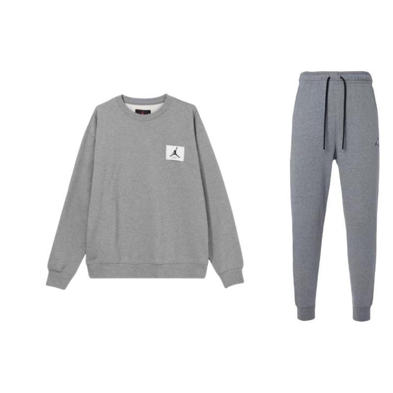 Jordan Solid Color Label Logo Crewneck Fleece Long Sleeve Sweatshirt Embroidered Drawstring Cuffed Pants Casual Sports Set DQ7341-091+FB3910-091 XL
Jordan Solid Color Label Logo Crewneck Fleece Long Sleeve Sweatshirt Embroidered Drawstring Cuffed Pants Casual Sports Set DQ7341-091+FB3910-091 XL
