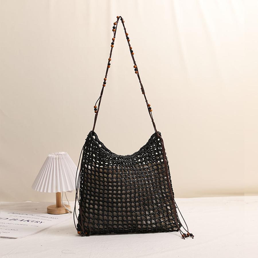 Beaded shoulder strap single-shoulder square straw woven bag hollow out shoulder bags solid color tassels handbags beach clutch 36x30cm
Beaded shoulder strap single-shoulder square straw woven bag hollow out shoulder bags solid color tassels handbags beach clutch 36x30cm