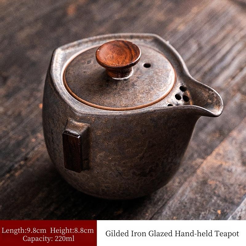 Gilded Iron Glazed Hand-held Teapot Vintage Ceramic Teaware Tea Kettle Tea Ceremony Tea Making Kungfu Teapot
Gilded Iron Glazed Hand-held Teapot Vintage Ceramic Teaware Tea Kettle Tea Ceremony Tea Making Kungfu Teapot