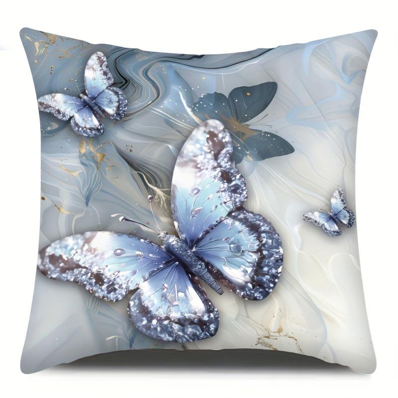Blue and White Butterfly Floral Pattern Home Decor Pillowcase Living Room Sofa Polyester Cushion Cover with Zipper 45x45cm
Blue and White Butterfly Floral Pattern Home Decor Pillowcase Living Room Sofa Polyester Cushion Cover with Zipper 45x45cm