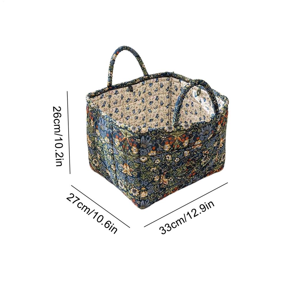 Fabric Basket Quilted Boho Floral Pattern Organizer Decorative Foldable Basket with Handle for Toy Bedroom Living Home Pantry
Fabric Basket Quilted Boho Floral Pattern Organizer Decorative Foldable Basket with Handle for Toy Bedroom Living Home Pantry
