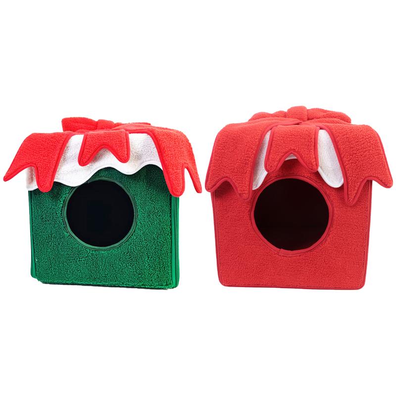 Christmas Cat Bed House Large Space Square Fully Enclosed Warm Christmas Pet Cave for Cat Dog Autumn
Christmas Cat Bed House Large Space Square Fully Enclosed Warm Christmas Pet Cave for Cat Dog Autumn