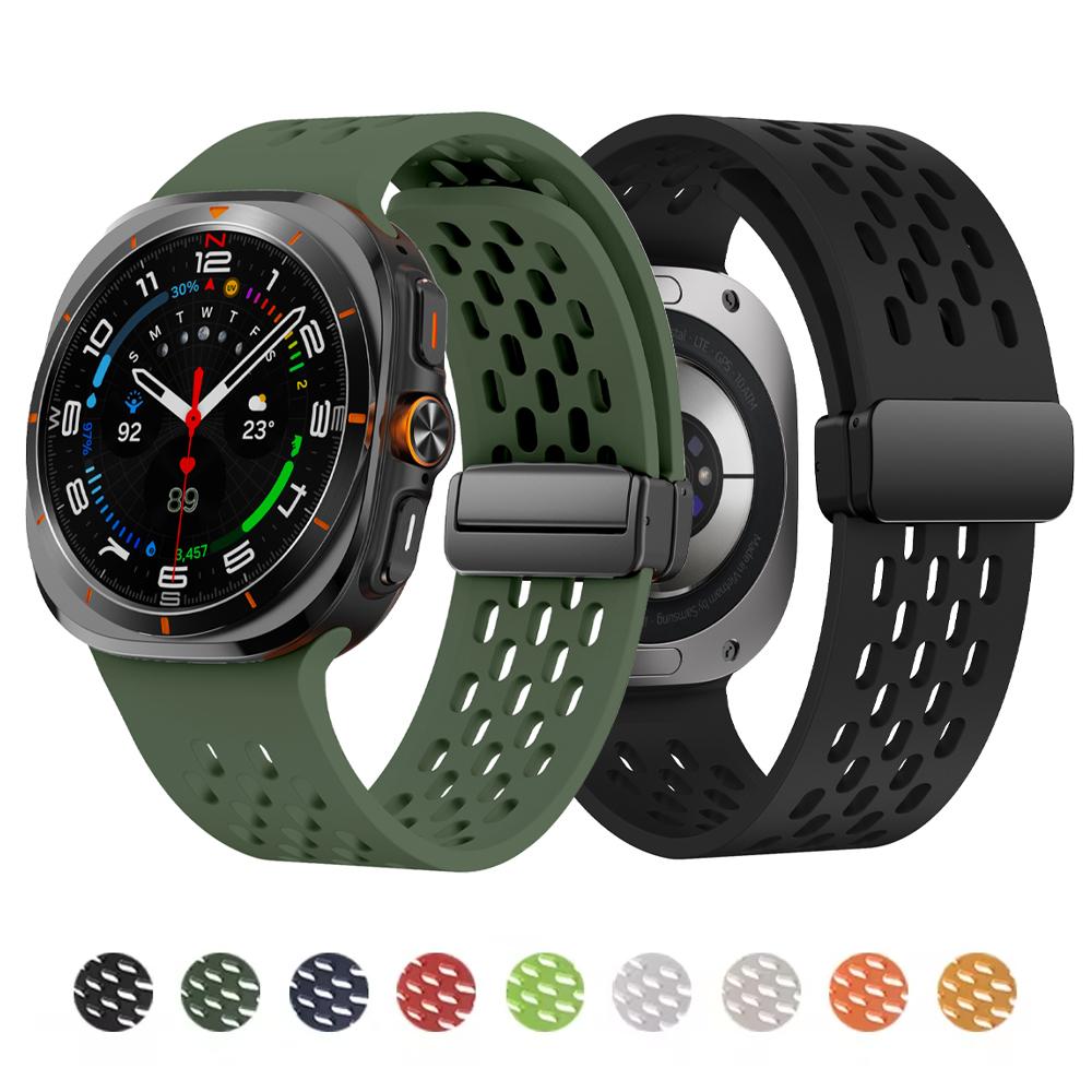 Ремешок для Samsung Galaxy Watch Ultra 47 мм аксессуары Дышащий силиконовый магнитный браслет Correa для galaxy watch 7 ultra band Galaxy Watch Ultra чёрный
Ремешок для Samsung Galaxy Watch Ultra 47 мм аксессуары Дышащий силиконовый магнитный браслет Correa для galaxy watch 7 ultra band Galaxy Watch Ultra чёрный