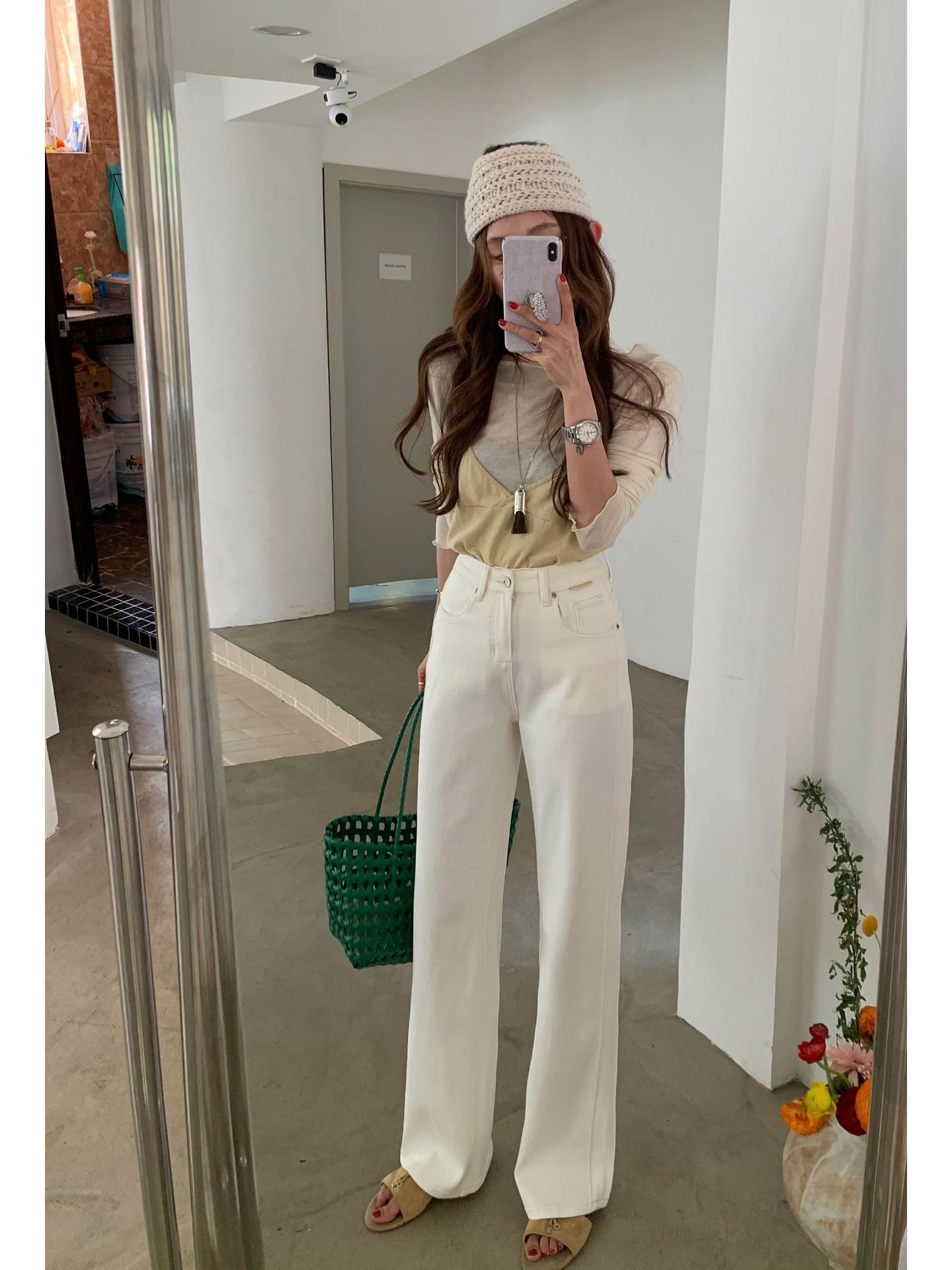 Брюки узкого прямого кроя с эластичной в четырех направлениях тканью в европейском стиле - Элегантные летние джинсы широкого кроя (Тонкий материал) 13256 30 грязно-белый
Брюки узкого прямого кроя с эластичной в четырех направлениях тканью в европейском стиле - Элегантные летние джинсы широкого кроя (Тонкий материал) 13256 30 грязно-белый