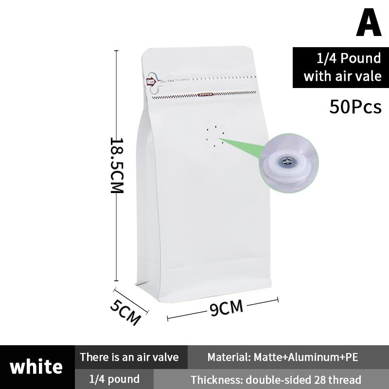 50Pcs Coffee Stand Up Pouch With Valve &Ziplock Pulltab Ground Coffee Beans Nutdried Tea Leaf Mga Pouches Ng Kap A 50Pcs білий
50Pcs Coffee Stand Up Pouch With Valve &Ziplock Pulltab Ground Coffee Beans Nutdried Tea Leaf Mga Pouches Ng Kap A 50Pcs білий