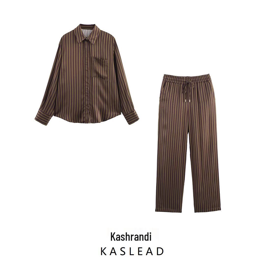 2025 Spring Women s European & American Style Striped Silk Satin Shirt & Long Pants Set XS
2025 Spring Women s European & American Style Striped Silk Satin Shirt & Long Pants Set XS