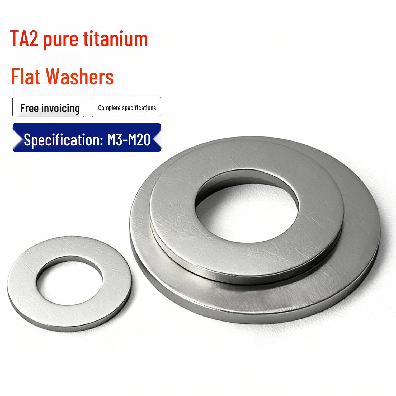 Pure Titanium TA2 Thickened Flat Washer Screw Spacer M4
Pure Titanium TA2 Thickened Flat Washer Screw Spacer M4