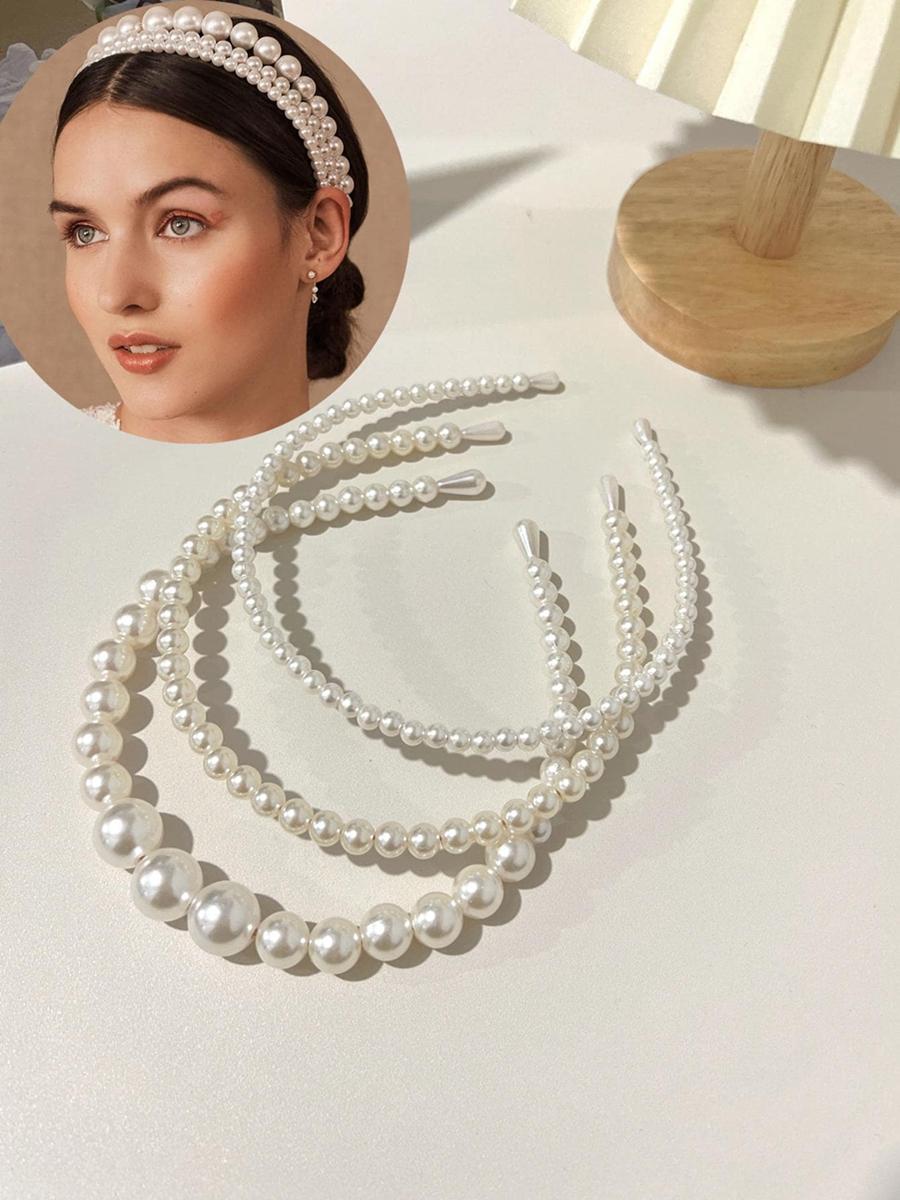 3-Piece Set of Fashionable and Elegant Faux Pearl Headbands, Women s Hair Accessories Suitable for Formal Wear, Daily Casual Wear
3-Piece Set of Fashionable and Elegant Faux Pearl Headbands, Women s Hair Accessories Suitable for Formal Wear, Daily Casual Wear