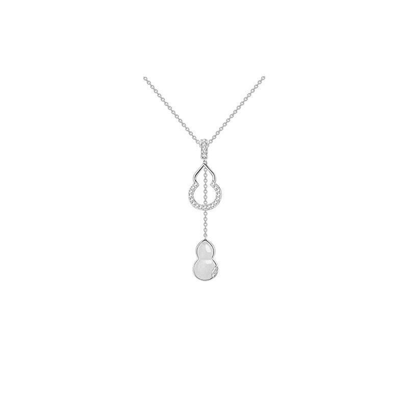 New Chinese Style 925 Silver Hetian Jade Gourd Pendant Necklace for Women , Fashion Clavicle Chain with Zircon 925 silver белый
New Chinese Style 925 Silver Hetian Jade Gourd Pendant Necklace for Women , Fashion Clavicle Chain with Zircon 925 silver белый