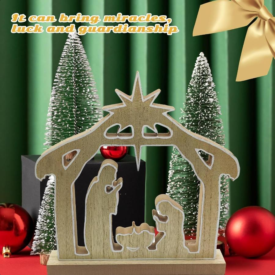 Деревянные наборы рождественского вертепа Расписанная вручную фигурка Святого семейства Религиозное рождественское украшение для центра стола Дома Иисус Оффи United States
Деревянные наборы рождественского вертепа Расписанная вручную фигурка Святого семейства Религиозное рождественское украшение для центра стола Дома Иисус Оффи United States