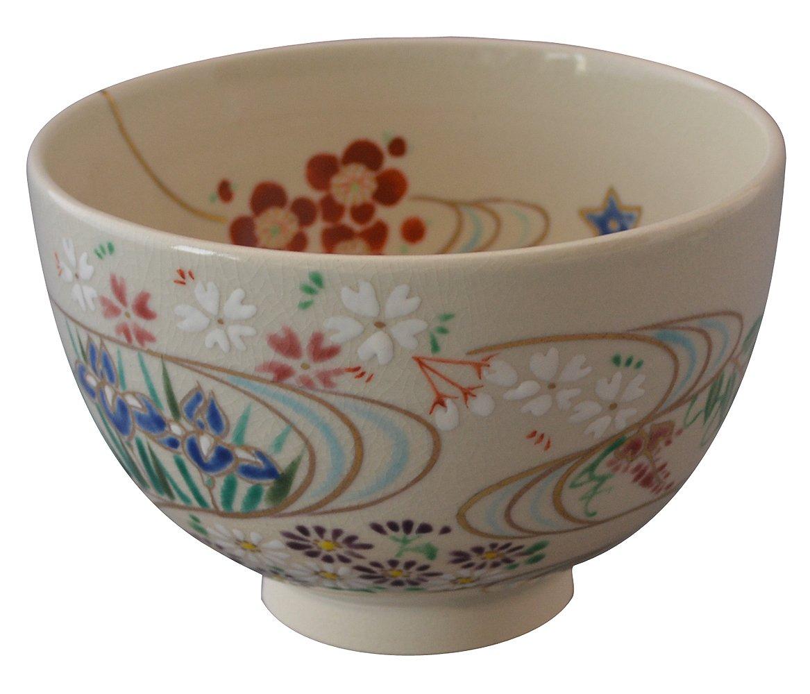 Kyoto Kiyomizu Matcha bowl with flowing water and seasonal ware, ware, Shoho, flowers, K2-10
Kyoto Kiyomizu Matcha bowl with flowing water and seasonal ware, ware, Shoho, flowers, K2-10