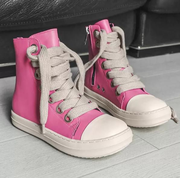 High-top sneakers for men and women, boots, platform soles, knotted vests, casual shoes, zippers, flat boots 36
High-top sneakers for men and women, boots, platform soles, knotted vests, casual shoes, zippers, flat boots 36