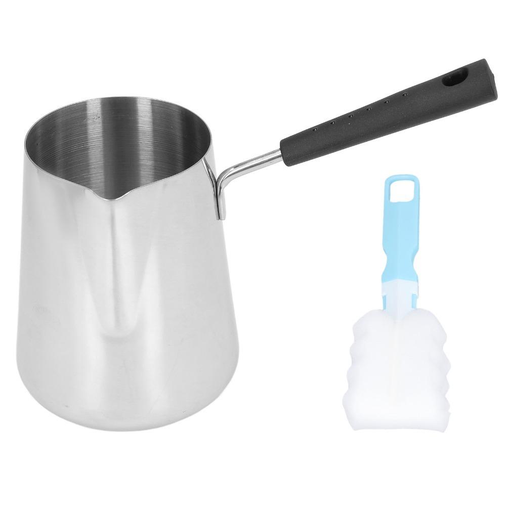 Classics Turkish 1000ml Capacity Butter Warmer With Spout Long Handle Melting Pot Stainless Steel Milk Pan Coffee Making
Classics Turkish 1000ml Capacity Butter Warmer With Spout Long Handle Melting Pot Stainless Steel Milk Pan Coffee Making
