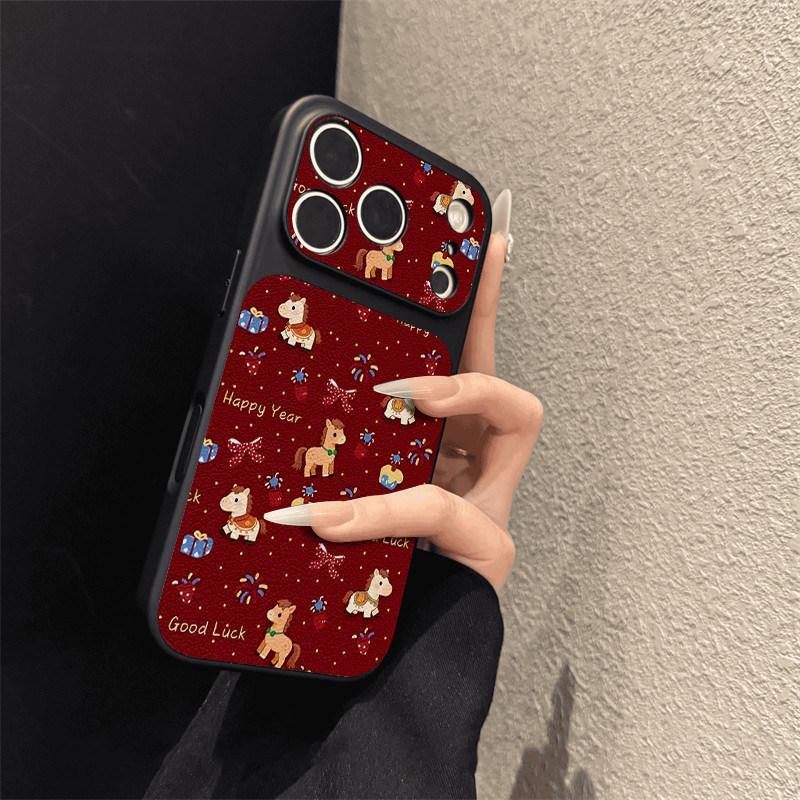 Bow horse for iPhone17promax mobile phone case Apple s new niche leather case apple 13
Bow horse for iPhone17promax mobile phone case Apple s new niche leather case apple 13