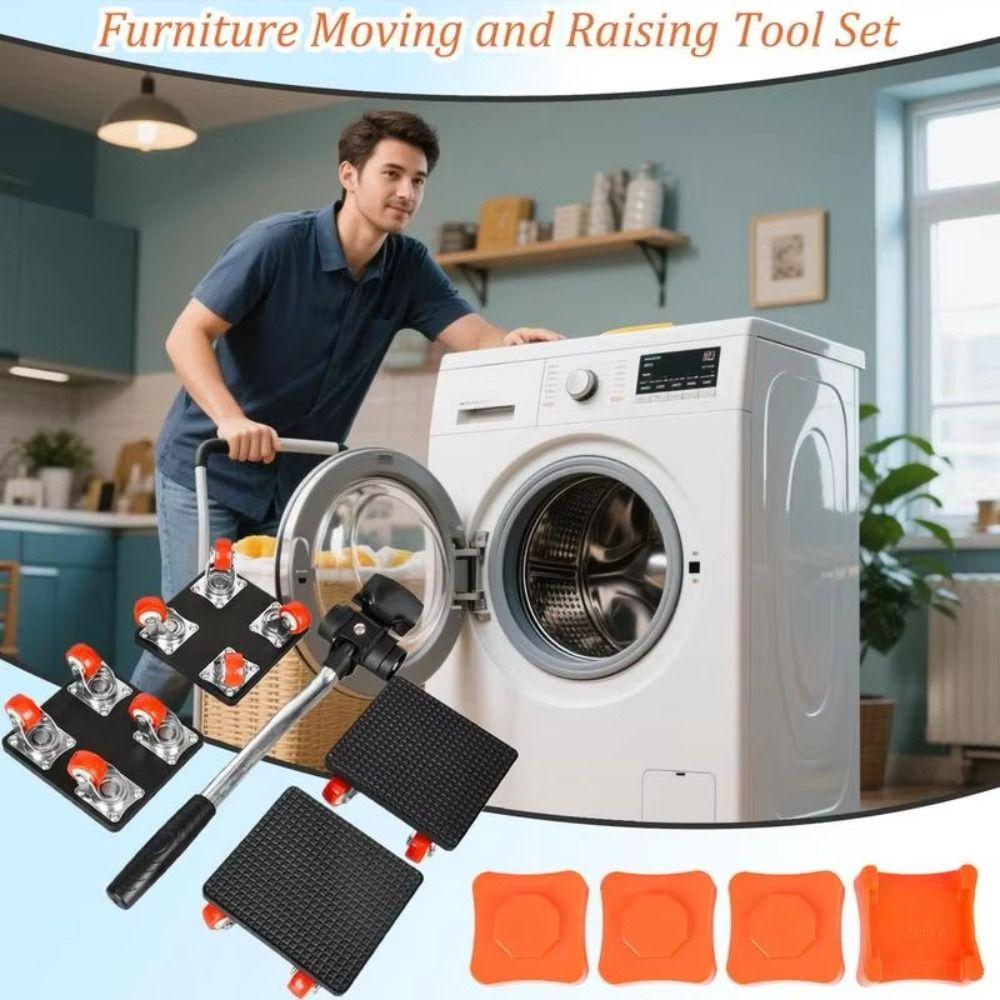 Heavy Duty Moving System 4 Roller Furniture Movers Transport Tool Roller Dollies Washing Machine
Heavy Duty Moving System 4 Roller Furniture Movers Transport Tool Roller Dollies Washing Machine