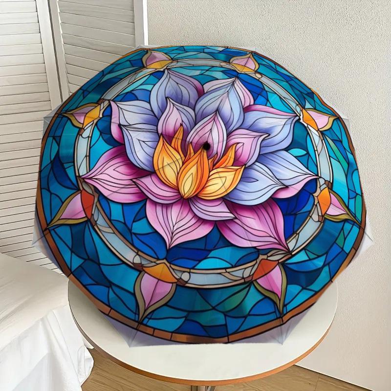 1pc Stained Glass Lotus Mandala Umbrella with Plastic Handle,Suitable for All Seasons Home Travel Outdoor UmbrellaDD323
1pc Stained Glass Lotus Mandala Umbrella with Plastic Handle,Suitable for All Seasons Home Travel Outdoor UmbrellaDD323