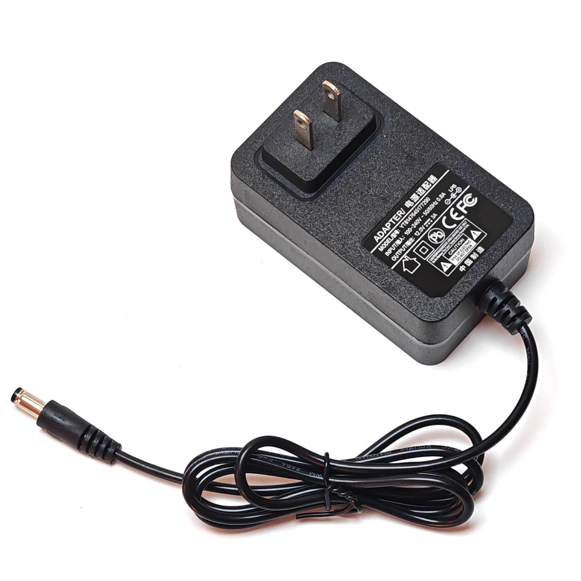 12V 3A Wall-Mount Power Adapter for Monitor, LED Strip, and Surveillance Devices (US Plug)
12V 3A Wall-Mount Power Adapter for Monitor, LED Strip, and Surveillance Devices (US Plug)