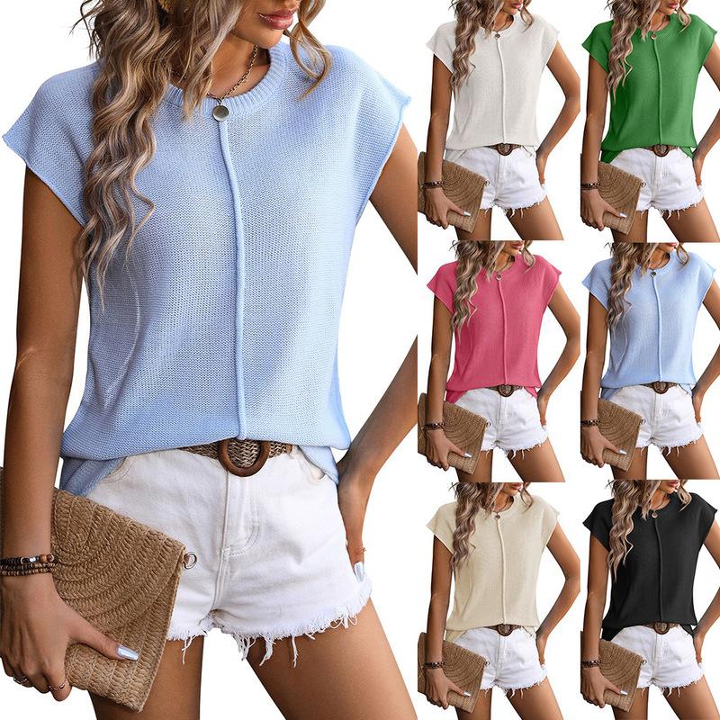 2024 Women Summer Top Round Neck Top Knitted Coarse Needle Casual Sweater Female Loose Knitwears T-shirt Female Knitted Top S бежевий
2024 Women Summer Top Round Neck Top Knitted Coarse Needle Casual Sweater Female Loose Knitwears T-shirt Female Knitted Top S бежевий