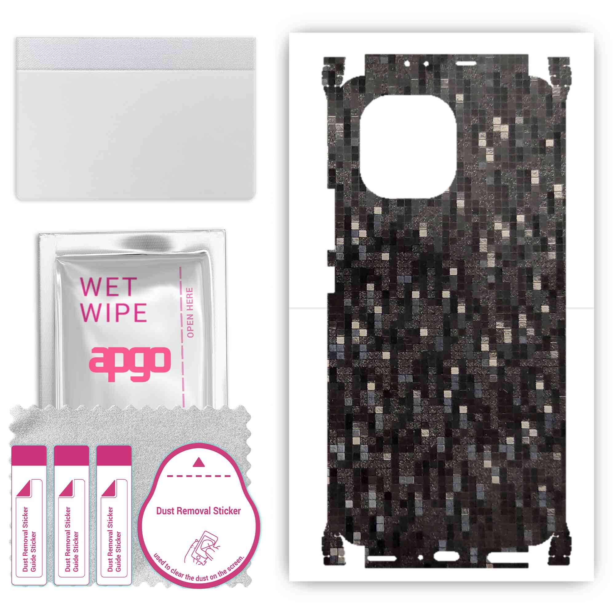 Apgo Protective Skin Sticker for the back+sides compatible with Xiaomi Mi 11, Full Wrap Film, Foil, Vinyl - Pattern Carbon Black Pixel
Apgo Protective Skin Sticker for the back+sides compatible with Xiaomi Mi 11, Full Wrap Film, Foil, Vinyl - Pattern Carbon Black Pixel