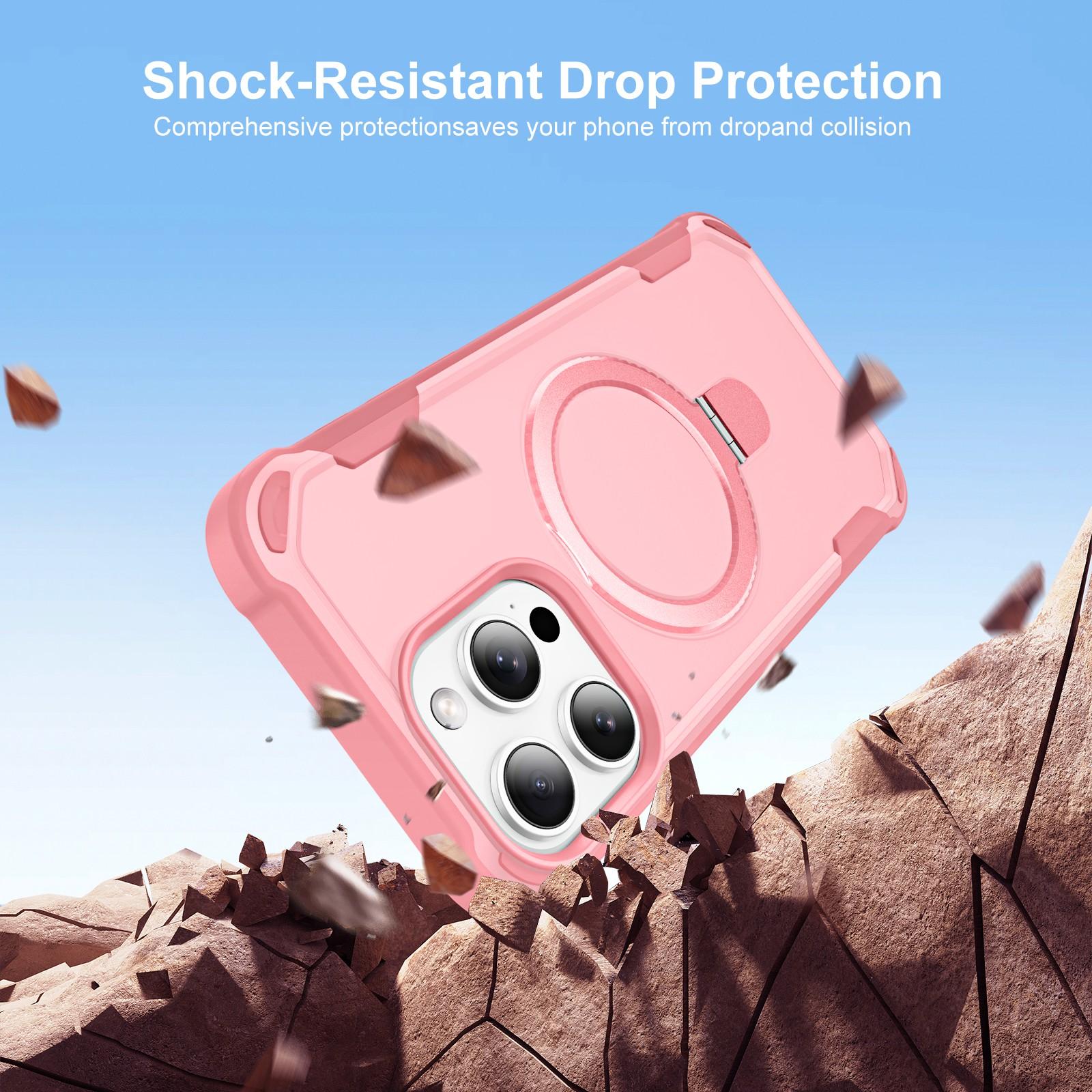 For iPhone 13 Pro Max Case Compatible with MagSafe Kickstand TPU+PC Shockproof Phone Back Cover Pink
For iPhone 13 Pro Max Case Compatible with MagSafe Kickstand TPU+PC Shockproof Phone Back Cover Pink