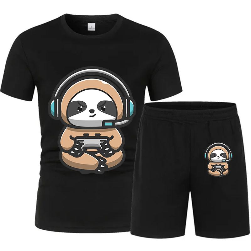 New Summer Men s Set Casual Wear Men s T-shirt + Shorts Sports Suit Loth Love Games Personality Fashion Trend Men Tshirt Set
New Summer Men s Set Casual Wear Men s T-shirt + Shorts Sports Suit Loth Love Games Personality Fashion Trend Men Tshirt Set