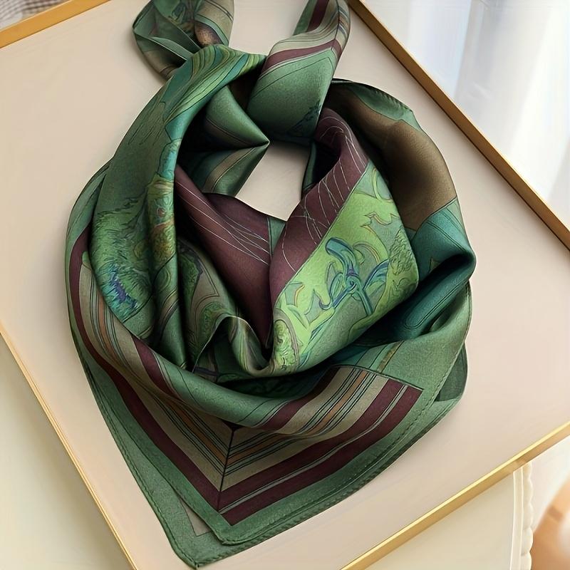 2025 New Green Print Square Scarf Simulated Silk Thin Satin Neck Scarf Elegant Ladies Professional Decorative Small Scarf 70x70cm
2025 New Green Print Square Scarf Simulated Silk Thin Satin Neck Scarf Elegant Ladies Professional Decorative Small Scarf 70x70cm