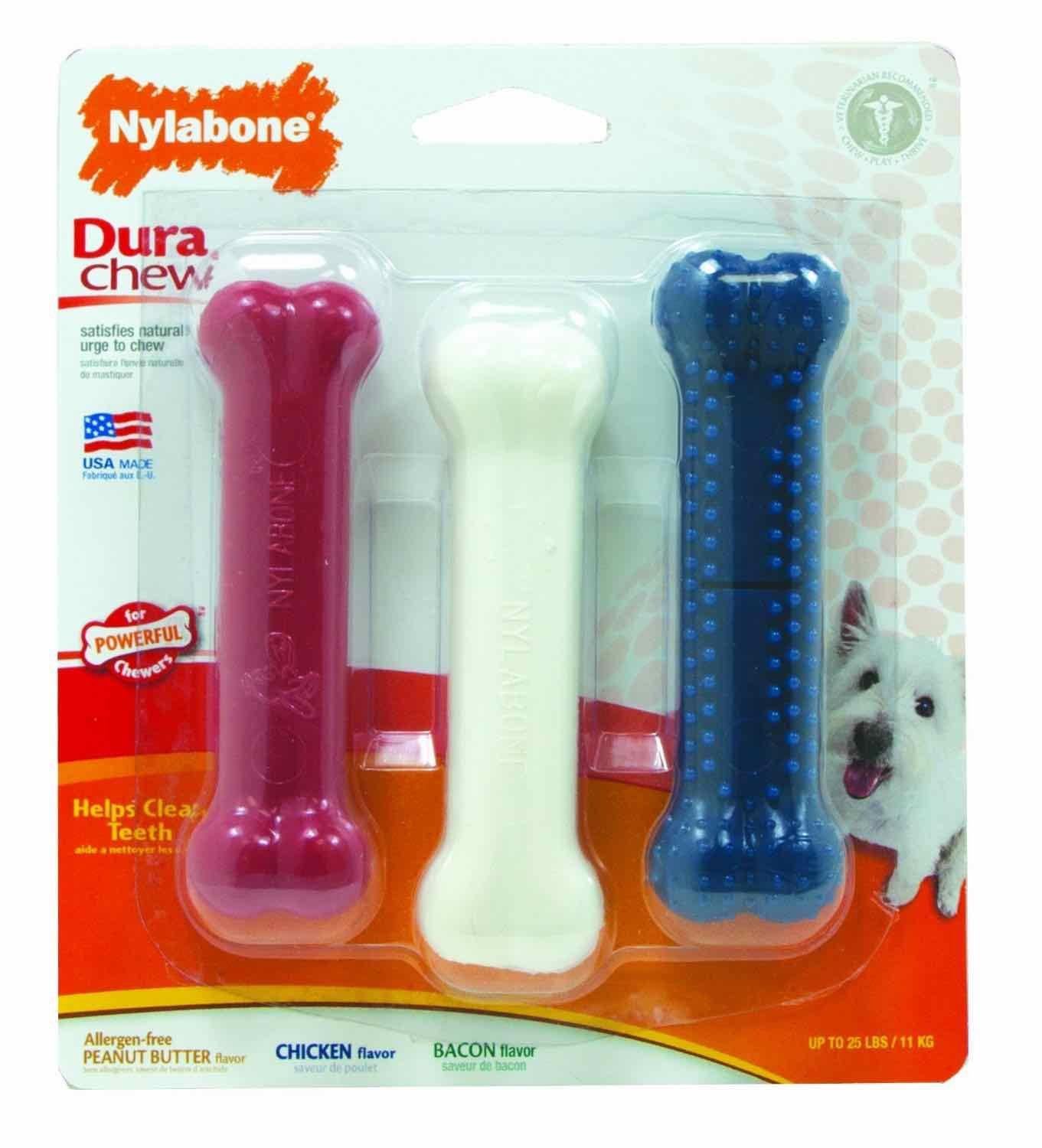 Nylabone DuraChew Triple Pack Peanut Bacon Flavor Regular Size Butter, Chicken,
Nylabone DuraChew Triple Pack Peanut Bacon Flavor Regular Size Butter, Chicken,