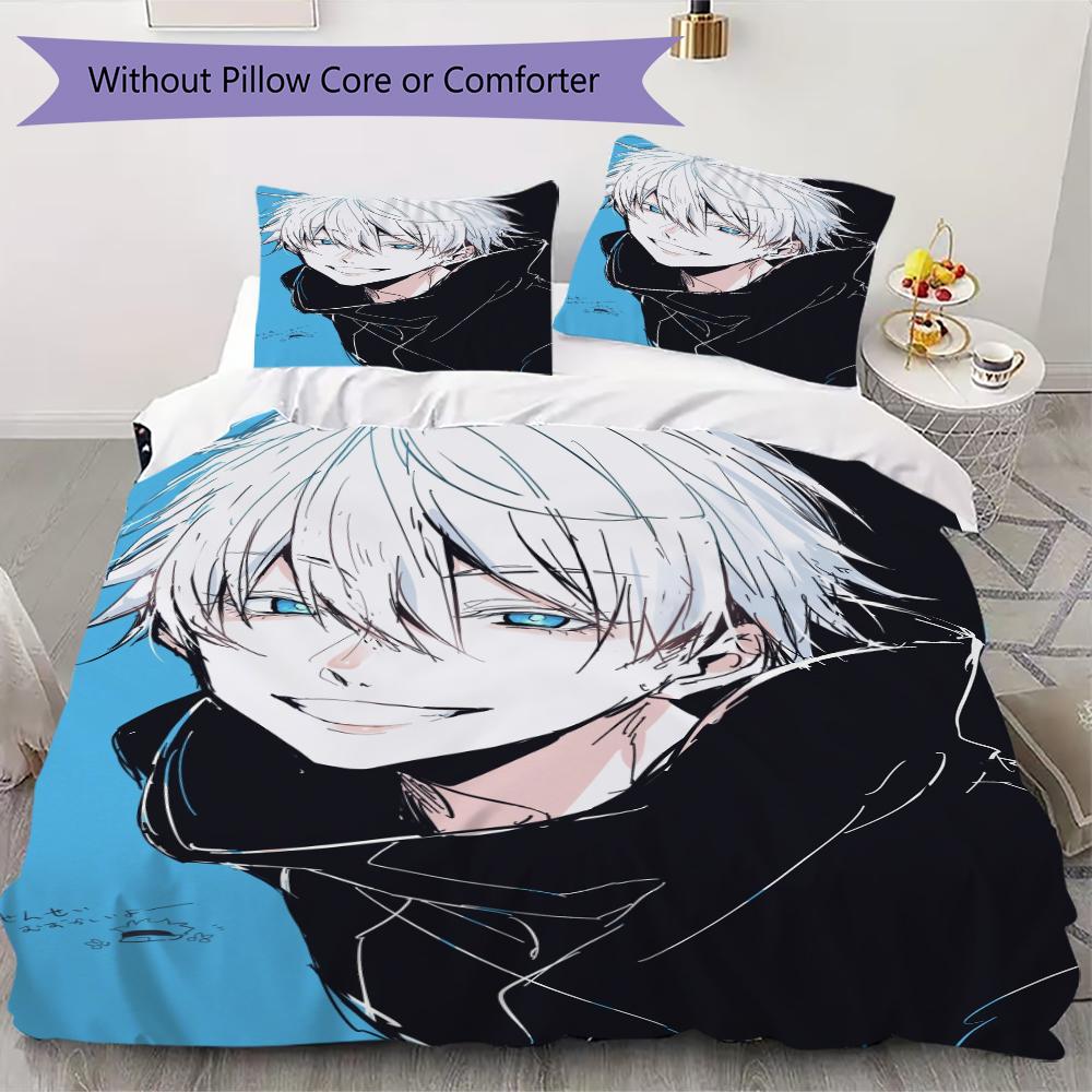 Jujutsu Kaisen Pattern Bedding uilt Set uilt Cover Pillowcase Home Decoration Birthday Gift (1 * duvet cover + 2 * pillowcase without core) 135x200cm
Jujutsu Kaisen Pattern Bedding uilt Set uilt Cover Pillowcase Home Decoration Birthday Gift (1 * duvet cover + 2 * pillowcase without core) 135x200cm