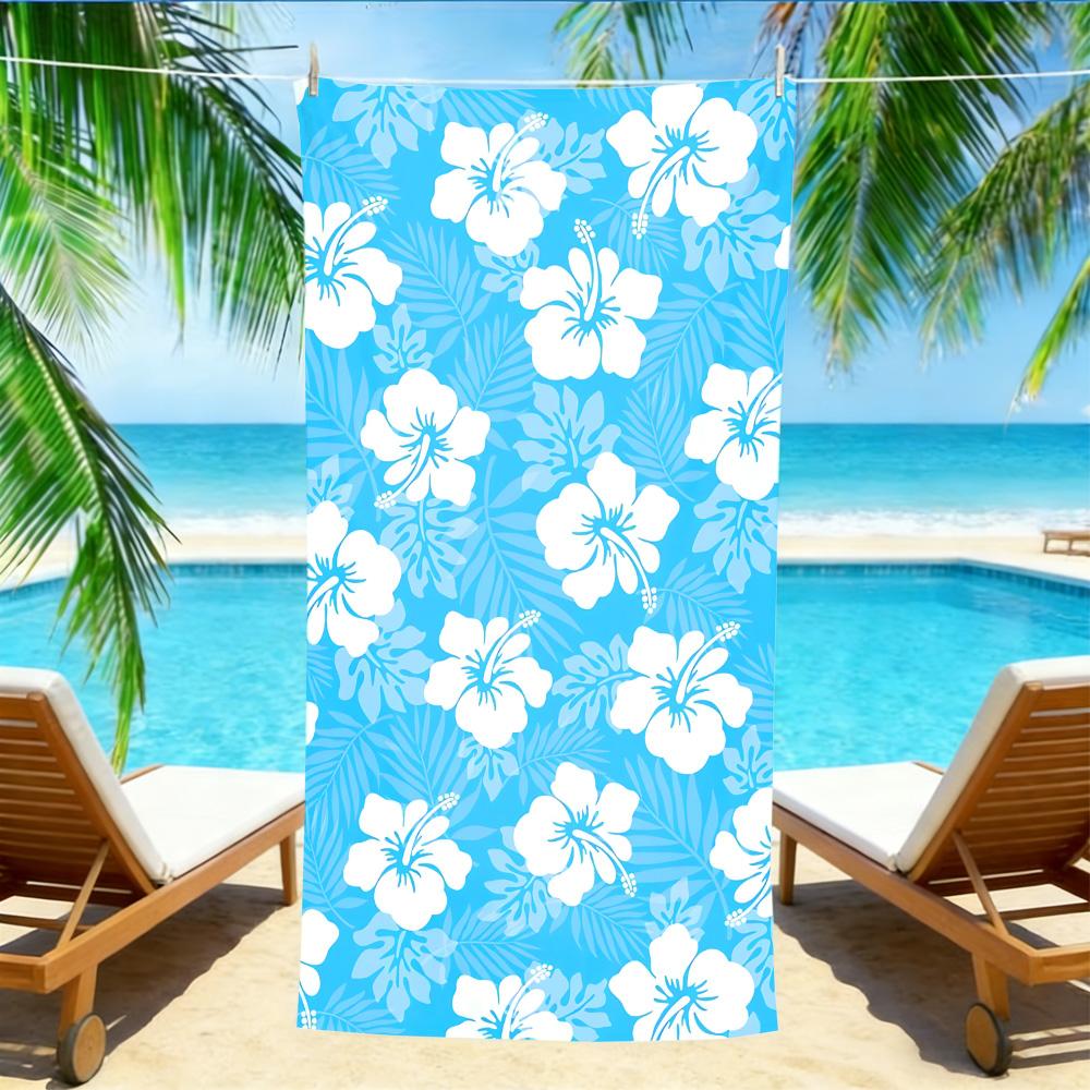 Tropical Hibiscus Beach Towel – Soft Absorbent Microfiber with Blue Palm Leaf & Flower Print for Summer W40*H60(CM)
Tropical Hibiscus Beach Towel – Soft Absorbent Microfiber with Blue Palm Leaf & Flower Print for Summer W40*H60(CM)