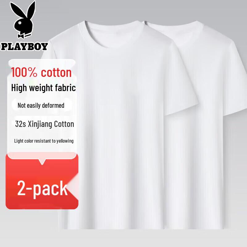 PLAYBOY Men s 100% Cotton Short Sleeve T-Shirt 2-Pack 3XL
PLAYBOY Men s 100% Cotton Short Sleeve T-Shirt 2-Pack 3XL