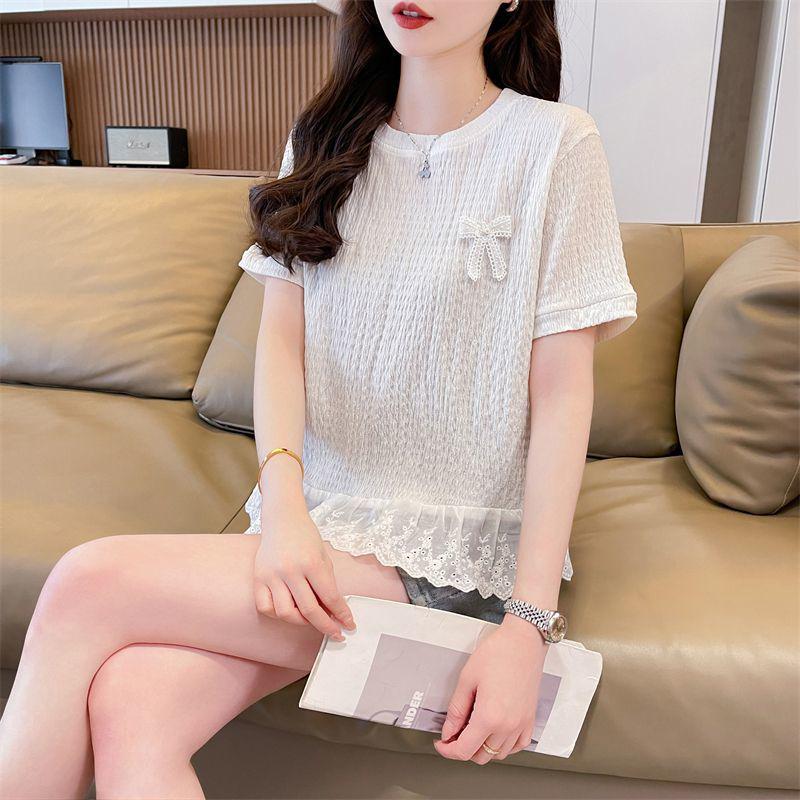 Women s Plus Size Chic Lace Hem Color Contrast Summer T-shirt Extra Large абрикосовый
Women s Plus Size Chic Lace Hem Color Contrast Summer T-shirt Extra Large абрикосовый