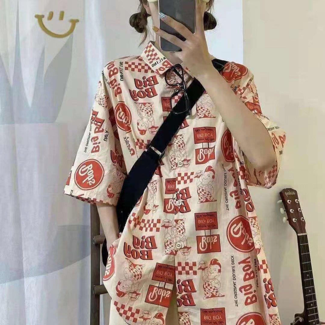 Рубашка с короткими рукавами в стиле хип-хоп с принтом, винтажная рубашка с принтом, мужская летняя модная рубашка, мужская и женская повседневная свободная рубашка большого размера
Рубашка с короткими рукавами в стиле хип-хоп с принтом, винтажная рубашка с принтом, мужская летняя модная рубашка, мужская и женская повседневная свободная рубашка большого размера