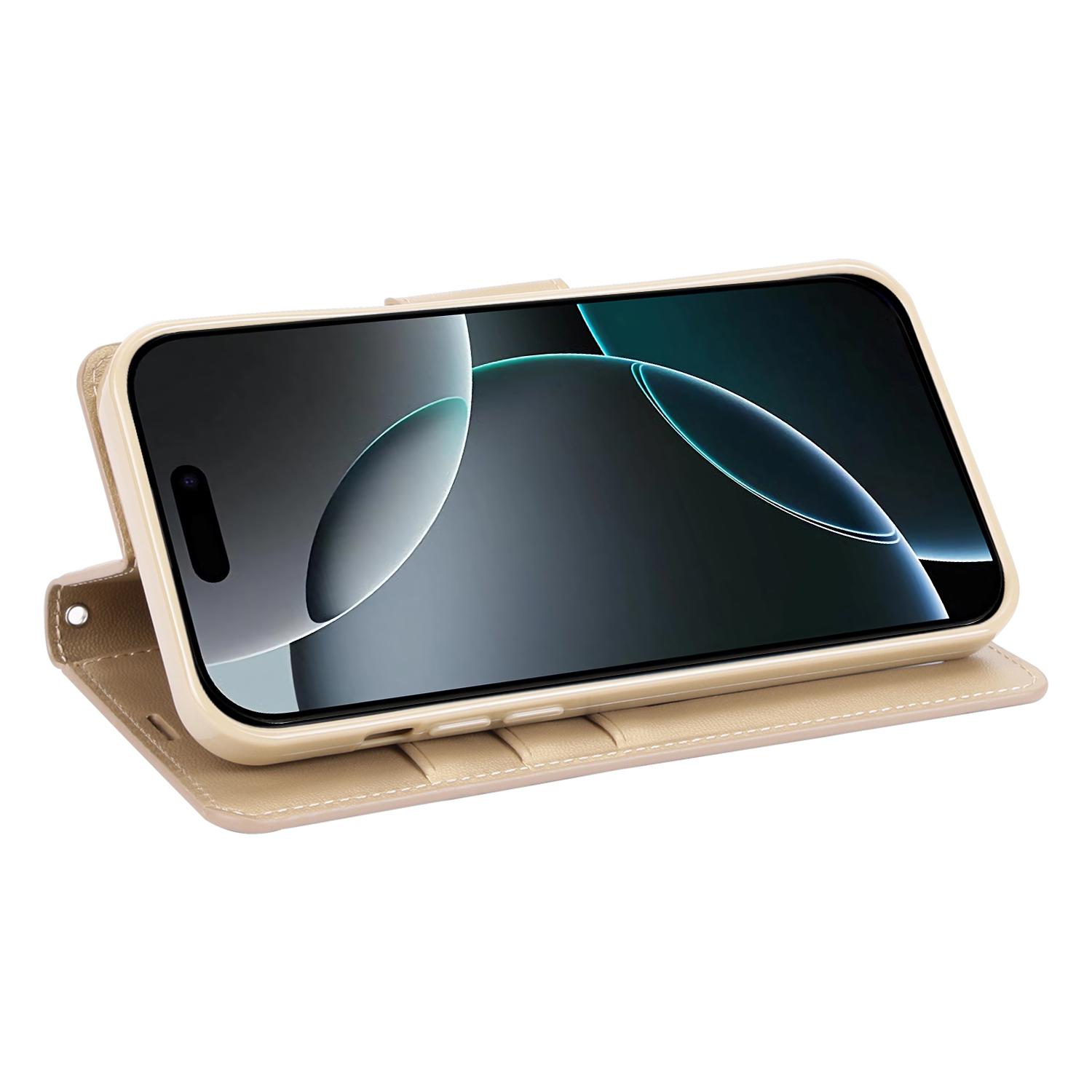 HANMAN Mill Series for iPhone 16 Pro Case Wallet Stand PU Leather Phone Cover Rose Gold
HANMAN Mill Series for iPhone 16 Pro Case Wallet Stand PU Leather Phone Cover Rose Gold