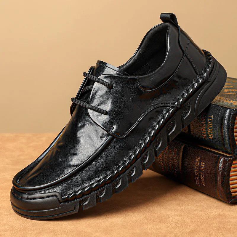 New Men Genuine Leather Casual Shoes Cow Leather Flat Skate Shoes Cool Black Lace-up Business Leisure Shoes 44 чорний
New Men Genuine Leather Casual Shoes Cow Leather Flat Skate Shoes Cool Black Lace-up Business Leisure Shoes 44 чорний