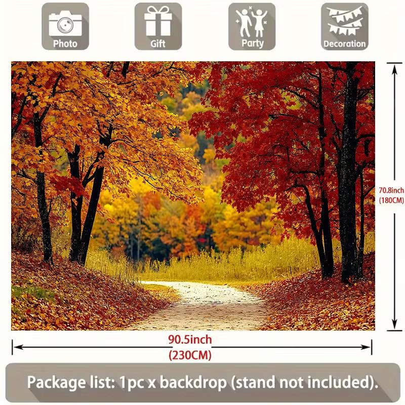 Fall Forest Lane Backdrop Colorful Maple Scenery for Home & Festival Use 47.2x31.5inch/120*80cm
Fall Forest Lane Backdrop Colorful Maple Scenery for Home & Festival Use 47.2x31.5inch/120*80cm