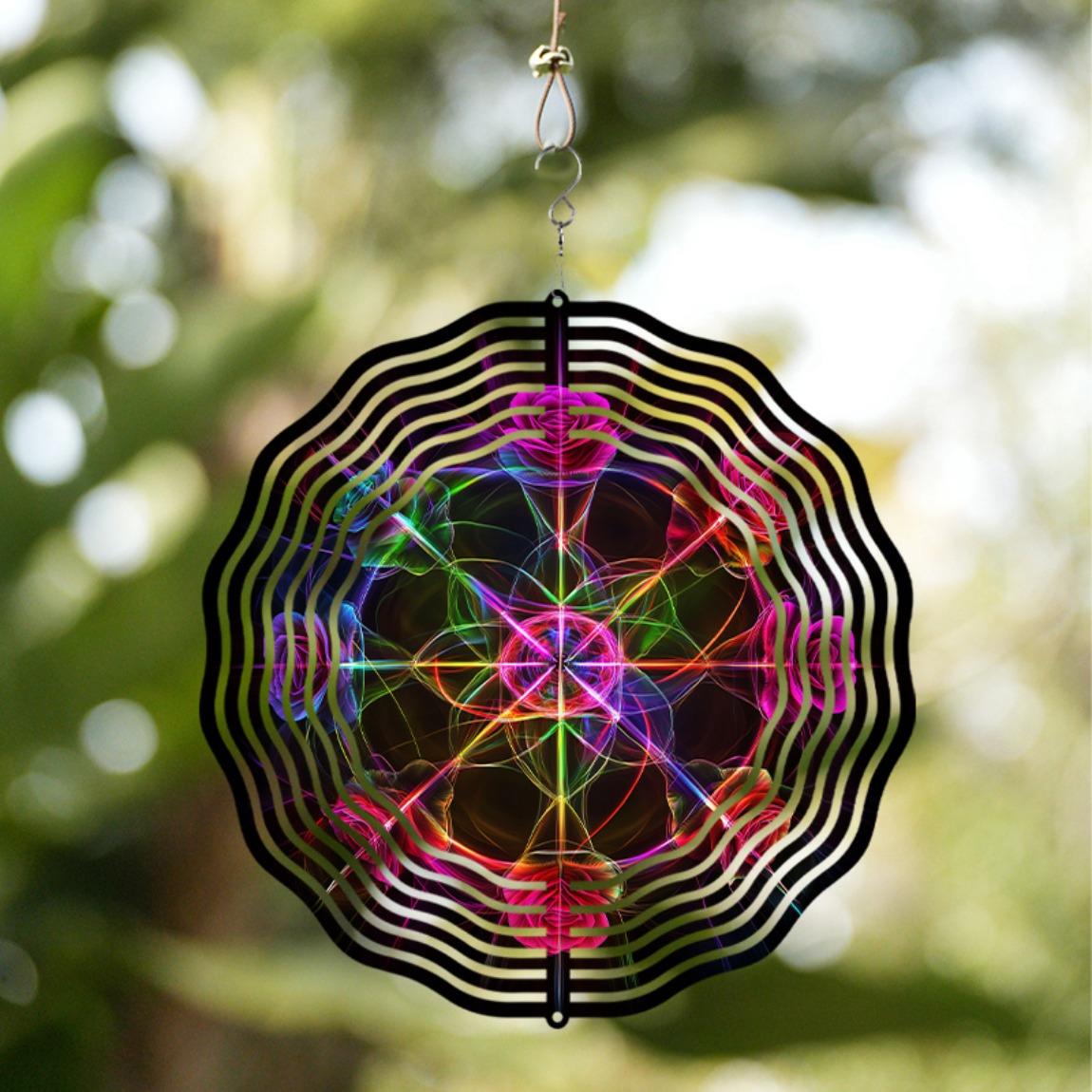25.4 cm Metal Wind Chime Vibrant Geometric Floral Design Garden Patio Balcony Decor All Season Artistic Gift for Friends Family No Electricity Needed 01A
25.4 cm Metal Wind Chime Vibrant Geometric Floral Design Garden Patio Balcony Decor All Season Artistic Gift for Friends Family No Electricity Needed 01A